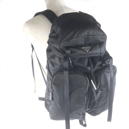 Prada 2Vz019 Saffiano Leather Re-Nylon Triangle Logo Backpack/Daypack