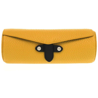 Like New Fendi Leather Pouch With Yellow Watch Case