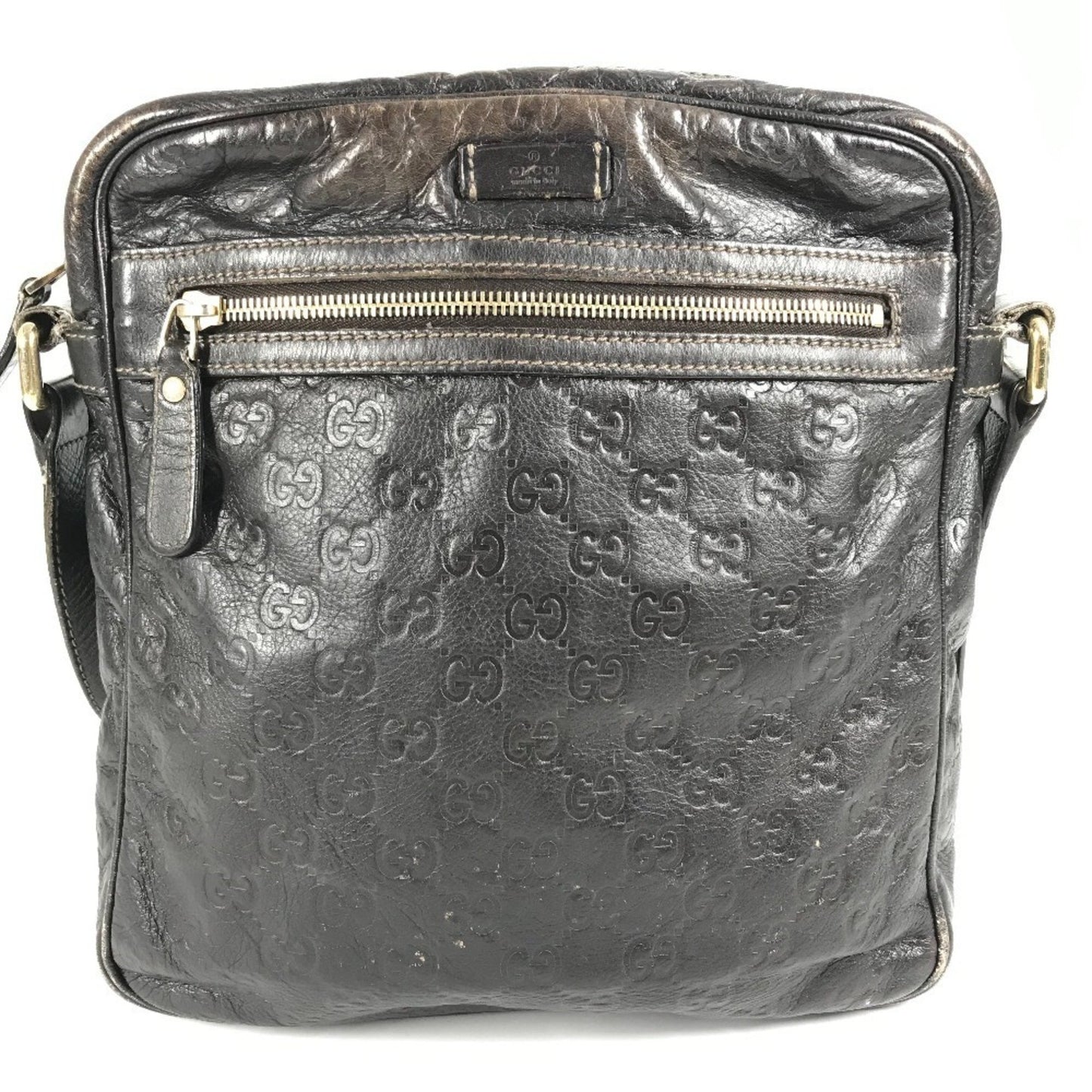 Gucci 201448 Guccissima Gg Pochette Shoulder Bag In Shimmering Leather