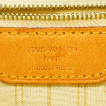 Louis Vuitton Damier Azur Neverfull Mm Tote Bag N51107 White