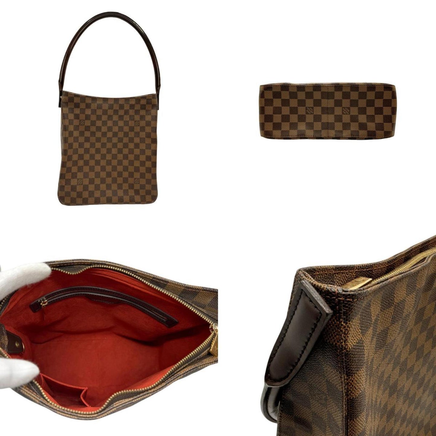 Louis Vuitton Louis Vuitton Shoulder Bag Damier Looping Gm Canvas Brown
