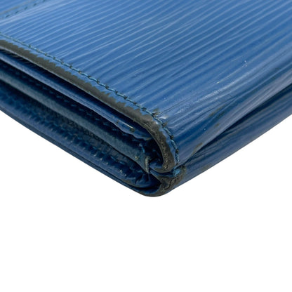 Louis Vuitton Louis Vuitton Tri-Fold Wallet Epi Leather Porte Monnaie Bi-E Carte Credit M63485 Blue