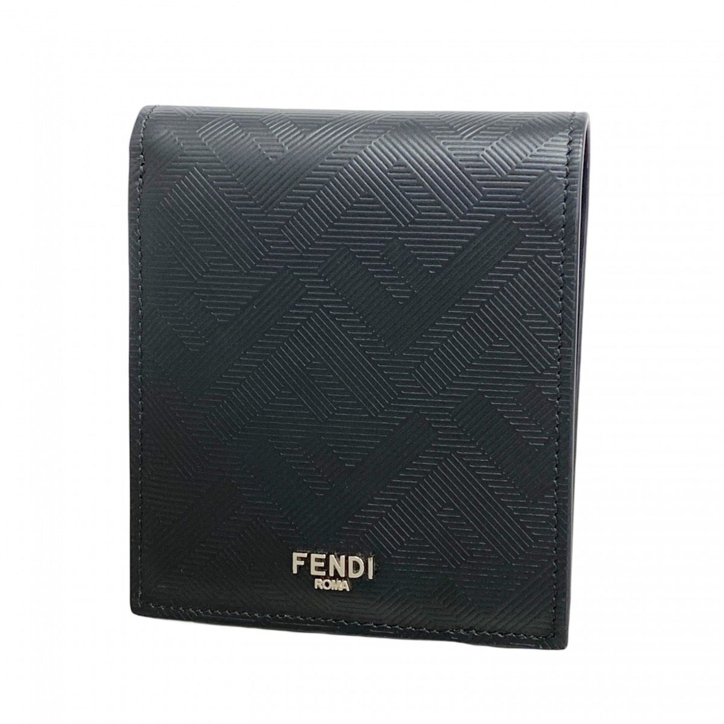 Fendi Shadow Leather Wallet In Black