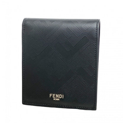 Fendi Shadow Leather Wallet In Black