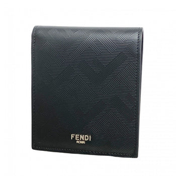 Fendi Shadow Leather Wallet In Black
