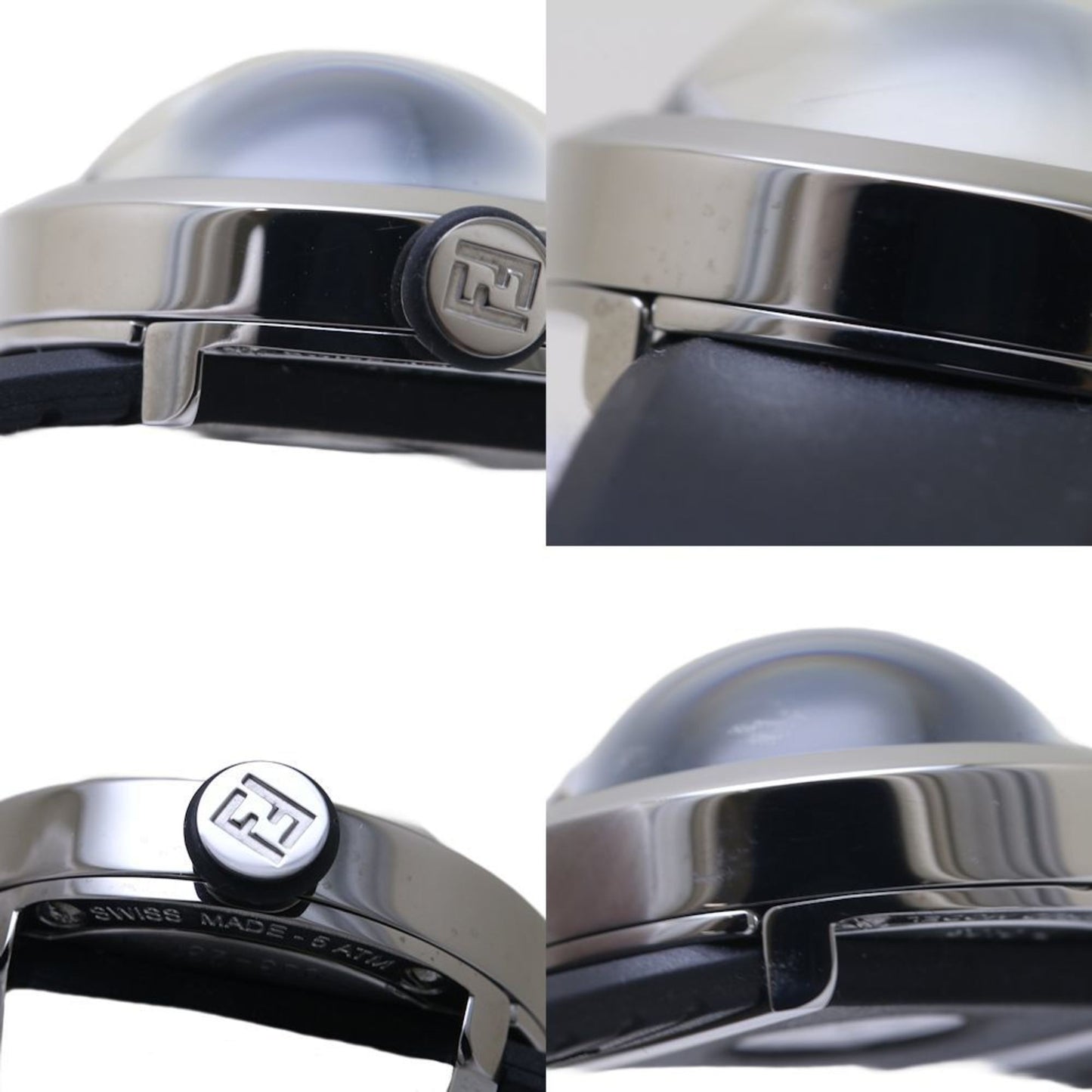 Fendi Boosra F802211 8010L Stainless Steel X Rubber Black