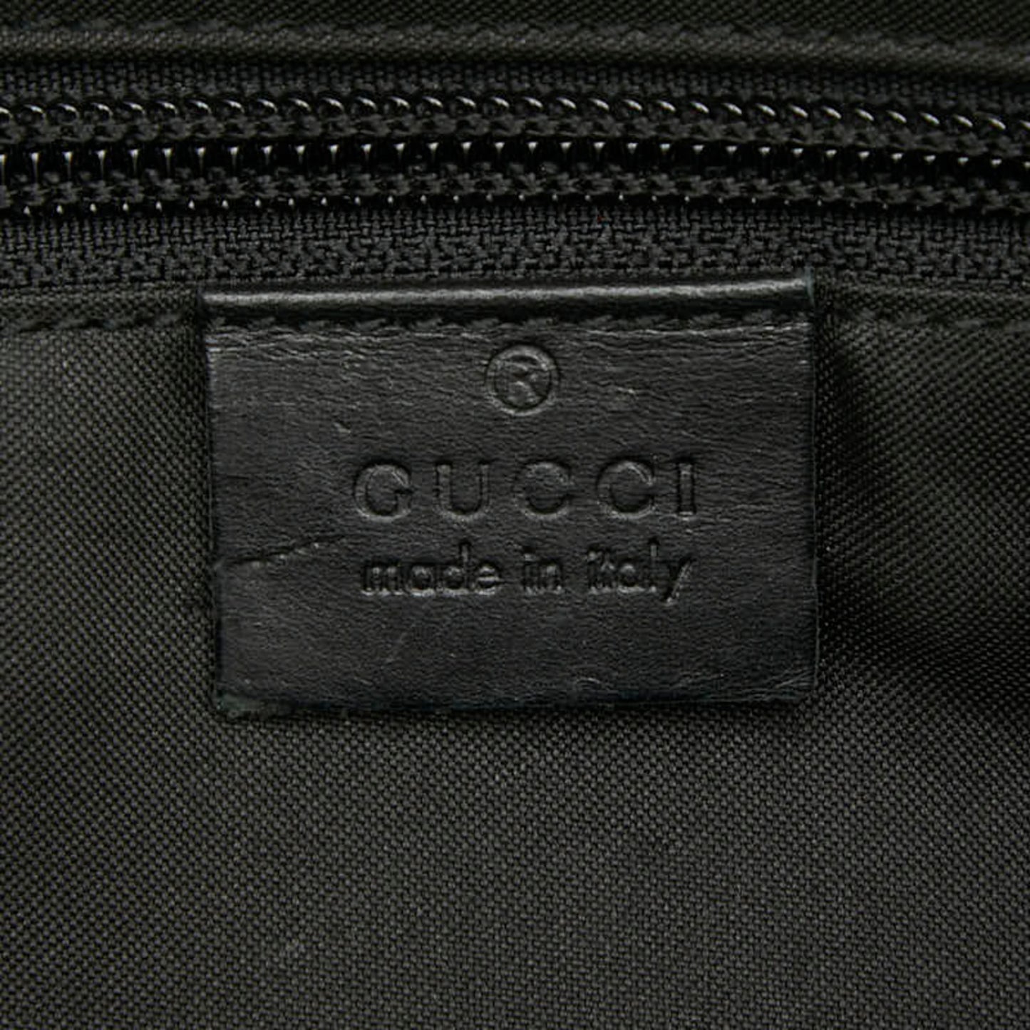 Gucci Gg Canvas Handbag 019 0402 Black Leather