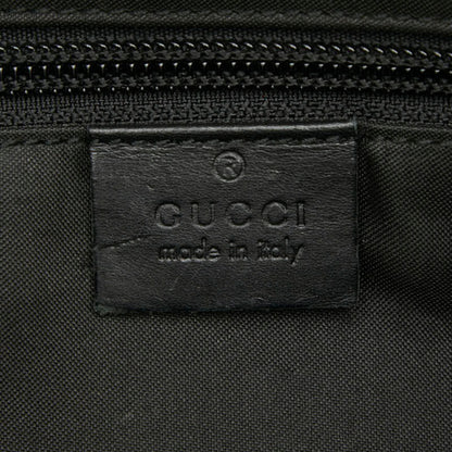 Gucci Gg Canvas Handbag 019 0402 Black Leather