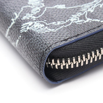 Louis Vuitton Zippy Organizer Nm Damier Graphite Round Wallet For Men