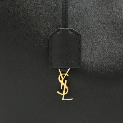 Saint Laurent Paris Ysl Yves Saint Laurent Tote Shoulder Bag In Black Leather