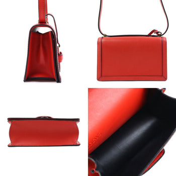 Loewe Shoulder Bag Barcelona Leather Orange Red Gold