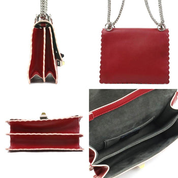 Fendi Canai Mini Shoulder Bag In Red Leather
