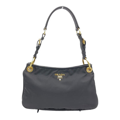 Prada Shoulder Bag Nylon Br4894 Black