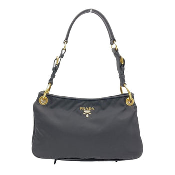 Prada Shoulder Bag Nylon Br4894 Black