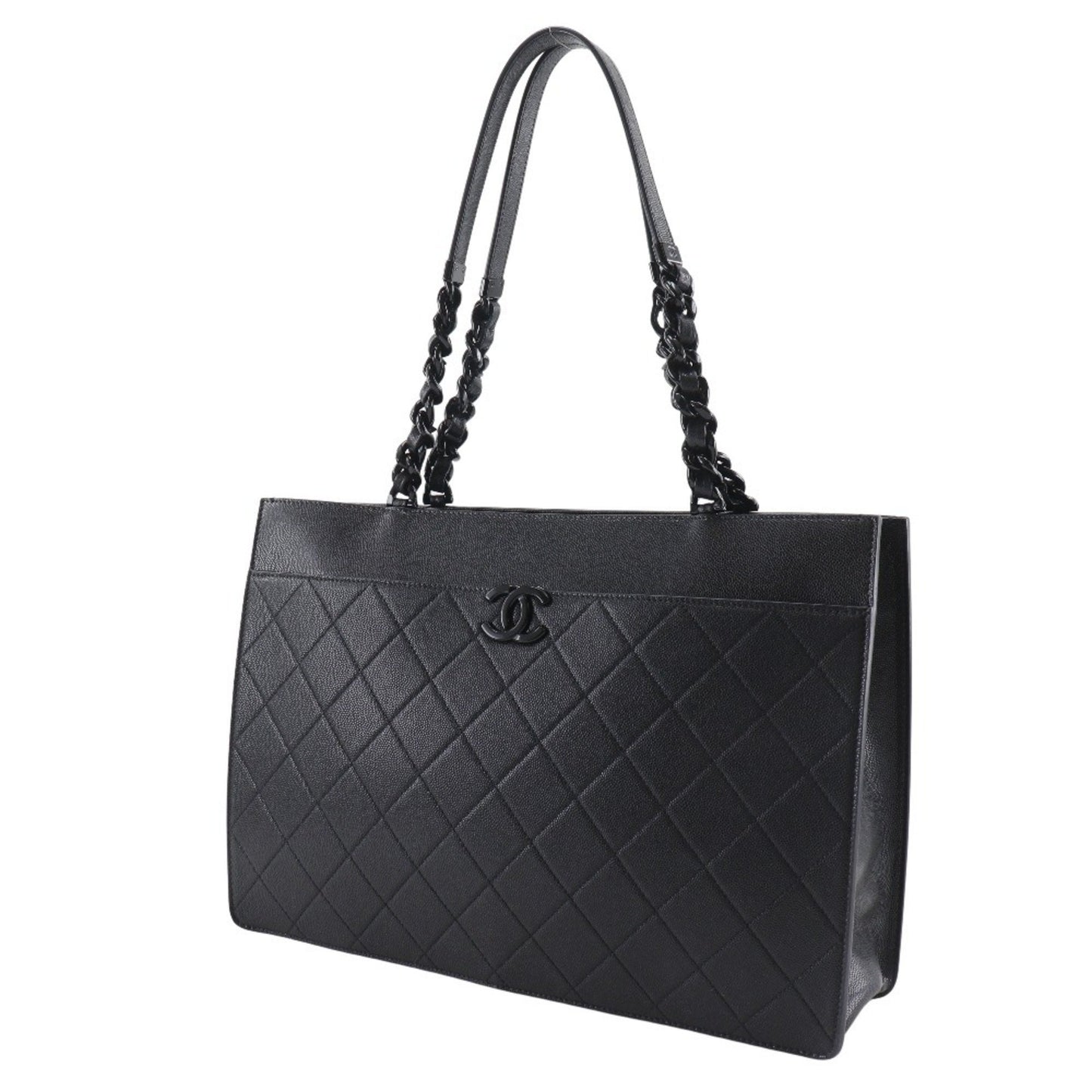 Chanel Large Tote Bag Matelasse As2304 Leather X Grained Calfskin Black A5 Type Shopping