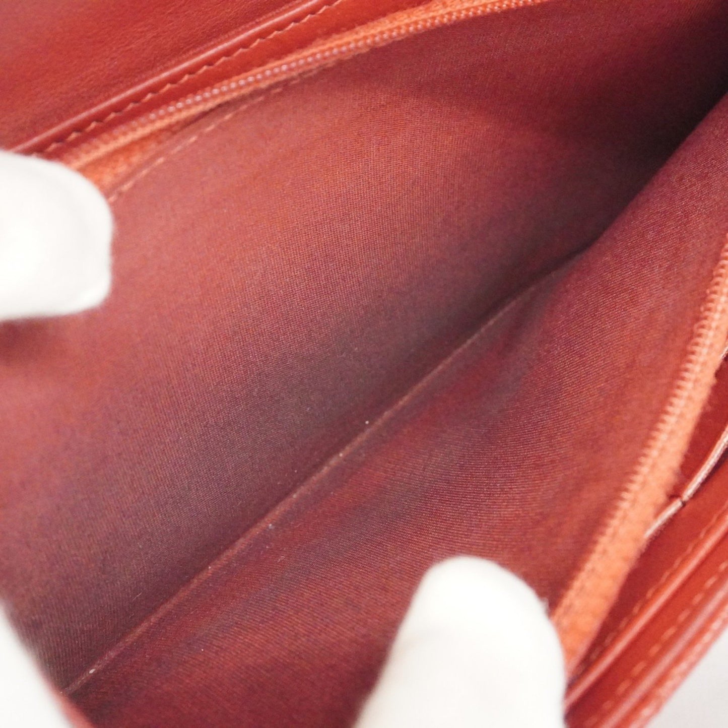 Chanel Cc Filigree Caviar Leather Long Wallet