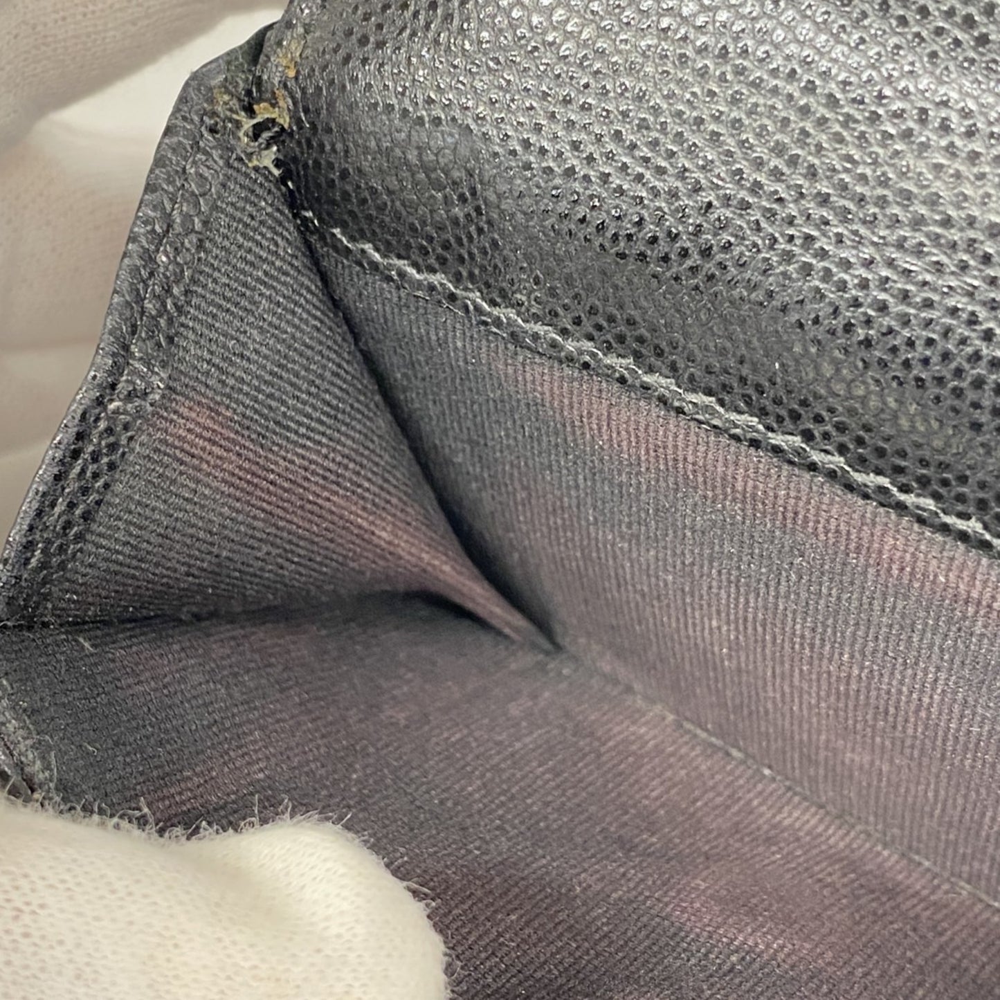 Chanel Matelasse Tri-Fold Wallet In Caviar Leather