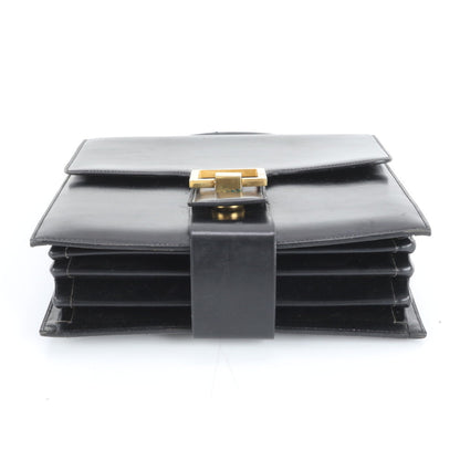 Christian Dior Leather Tote Handbag Black