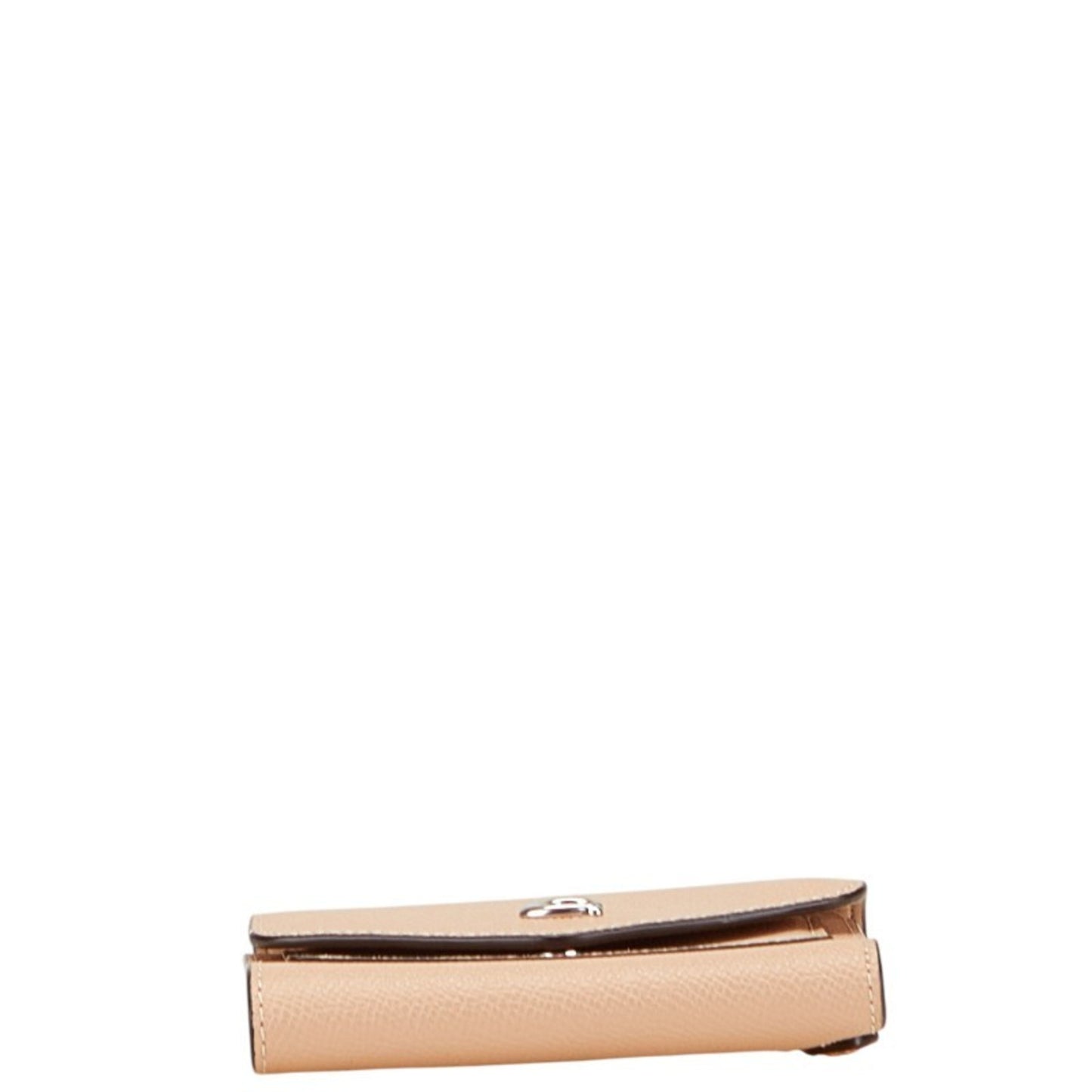 Coach Winn Small Trifold Wallet In Beige Leather