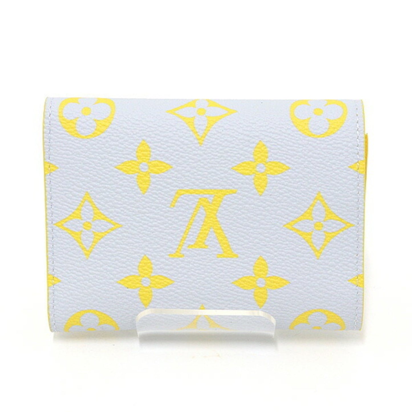 Louis Vuitton Victor Wallet Monogram Glow Canvas Gray/Yellow M14764 Compact Unused