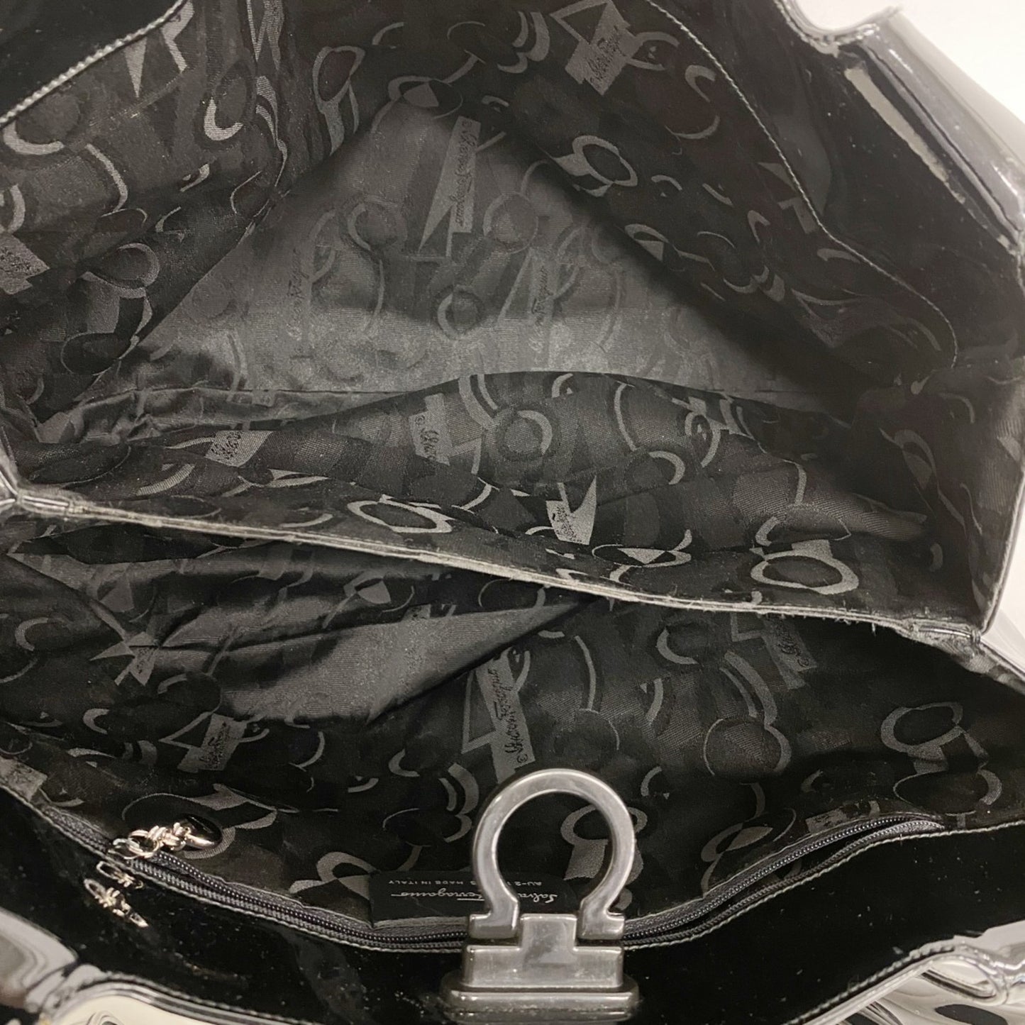 Salvatore Ferragamo Gancini Enamel Tote Bag