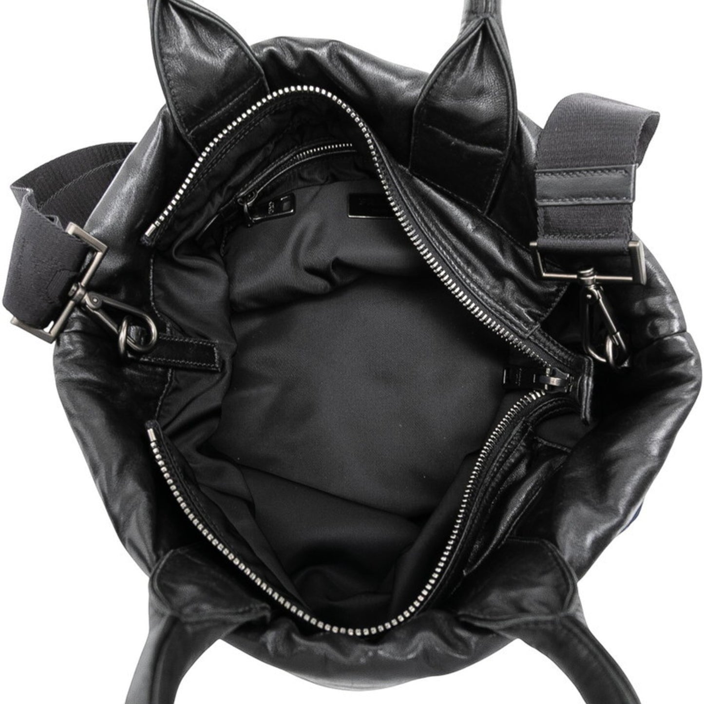 Prada 2-Way Shoulder Bag/Handbag 1Bg959 Navy/Black Nylon/Leather