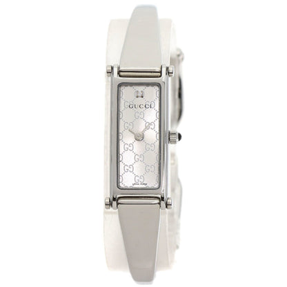 Gucci 1500L Gg Square Face 1P Diamond Watch Stainless Steel Ss