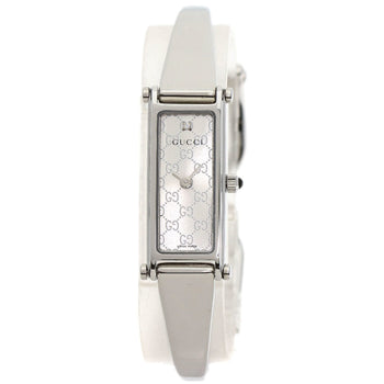 Gucci 1500L Gg Square Face 1P Diamond Watch Stainless Steel Ss