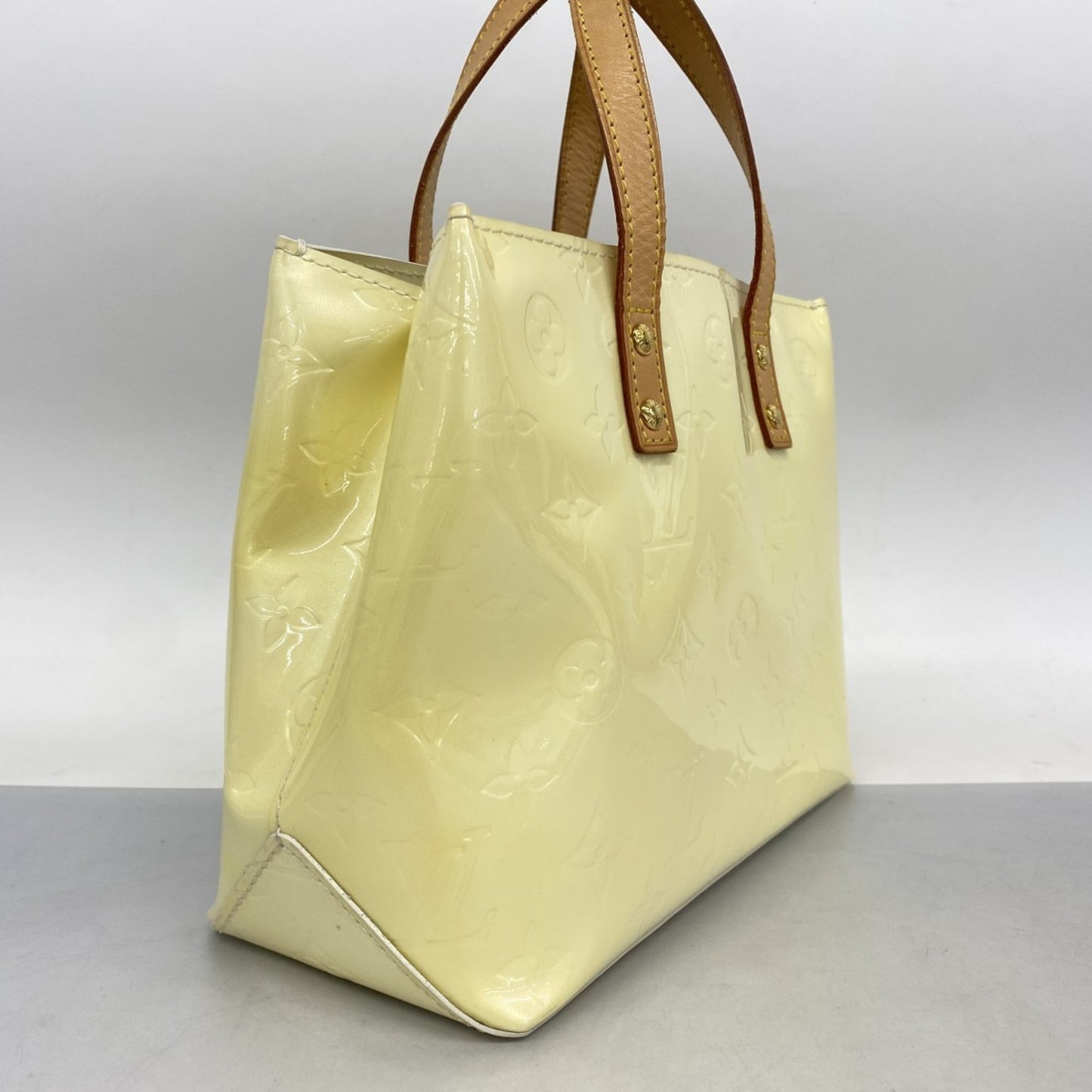 Louis Vuitton Vernis Reed Pm Handbag M91336 Pearl