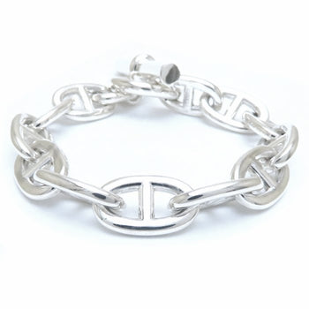 Hermes Chaine D'Ancre Tgm Bracelet 12 Links Silver 925 294039