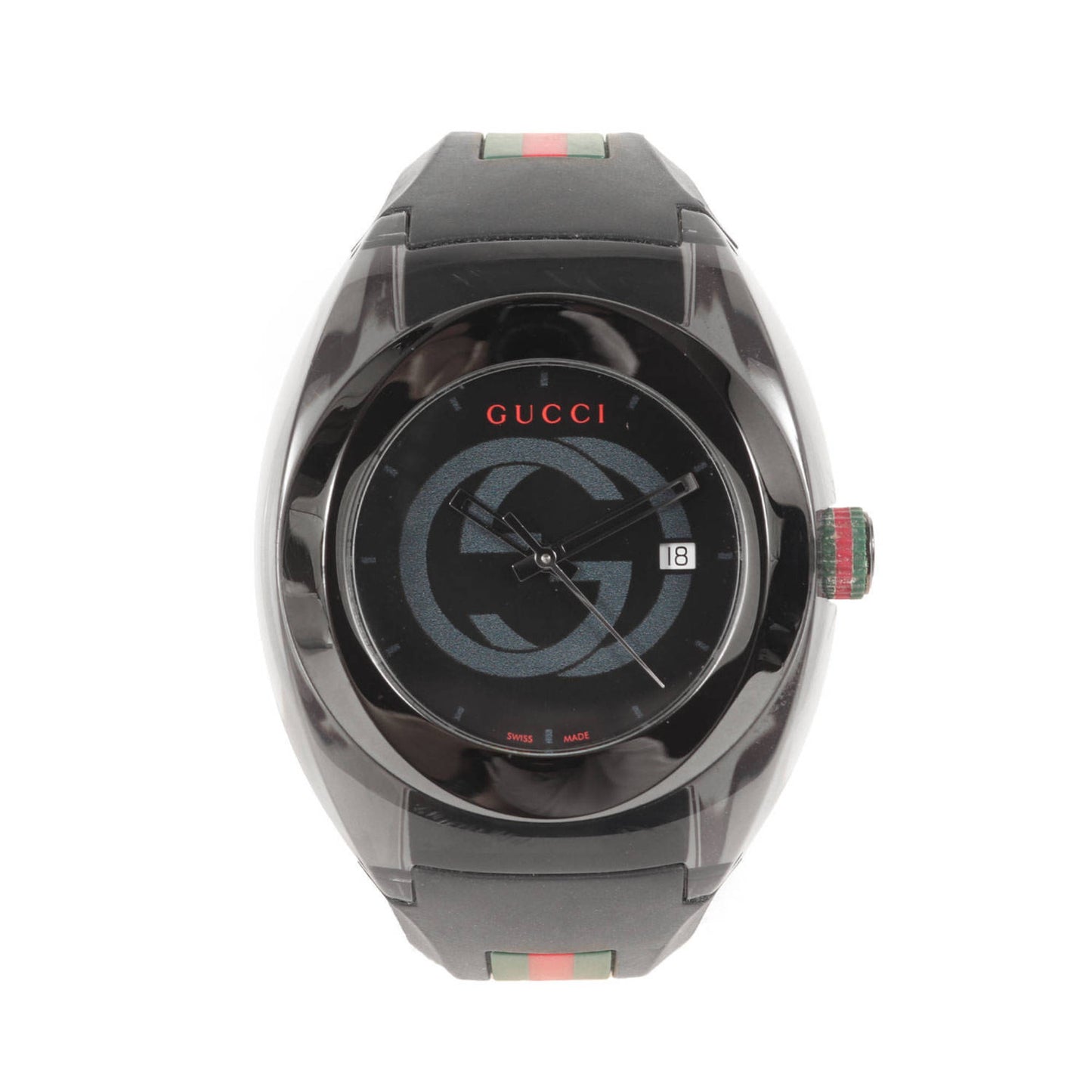 Gucci Gucci Skeleton Analog (Sync) Sherry Line Rubber Belt Black