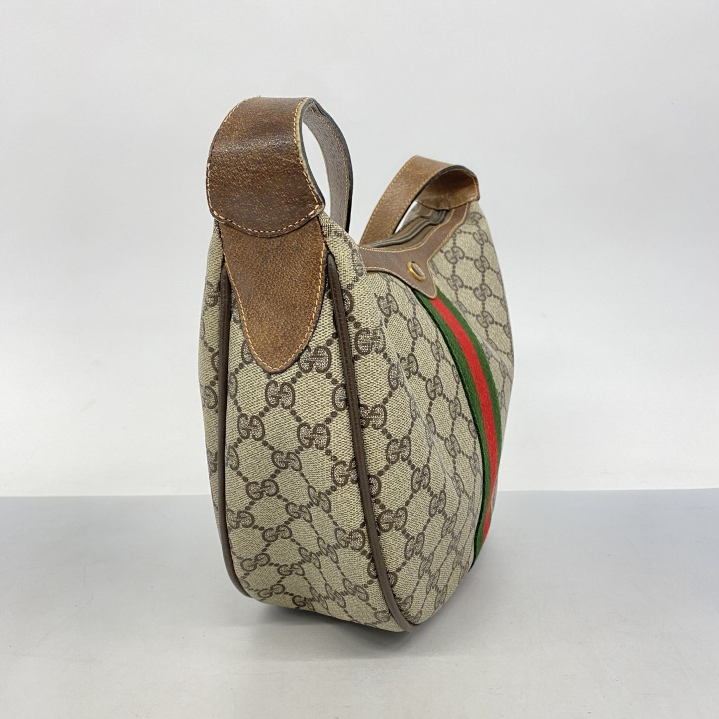 Gucci Gg Supreme Sherry Line Shoulder Bag 68 001 3840 Brown