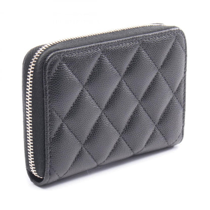 Chanel Matelasse Coco Mark Star Round Wallet In Calfskin Leather