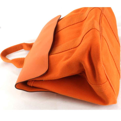 Hermes Valparaiso Pm ?P Engraved Handbag Leather/Canvas Orange