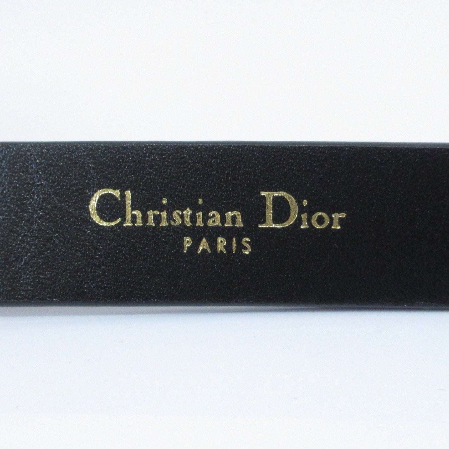 Christian Dior Rhinestone Cd Buckle Leather Narrow Belt