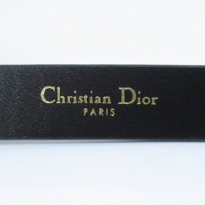 Christian Dior Rhinestone Cd Buckle Leather Narrow Belt