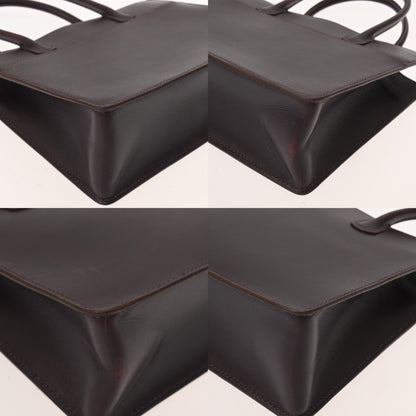 Hermes White Bass Tpm Raisin (F Stamp) (Circa 2002) Women'S Box Calf Scarf Handbag