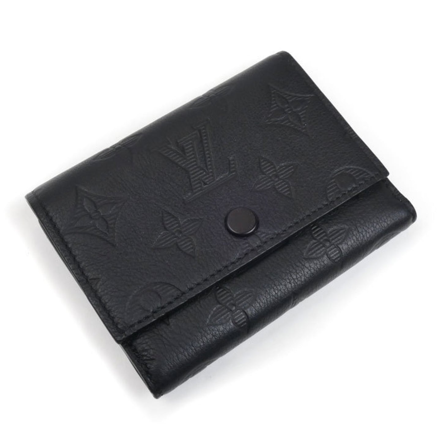 Louis Vuitton Victor Wallet Compact Tri-Fold Monogram Shadow Black M12635