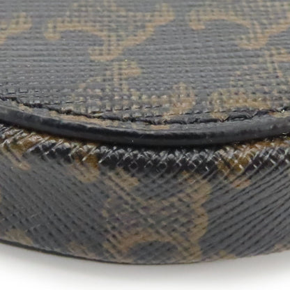 Celine Wallet/Coin Case Triomphe 10D222Bq3.38No Leather Black Brown Round