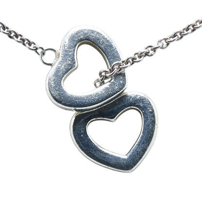 Tiffany Heart Link Lariat Necklace In 925 Sterling Silver