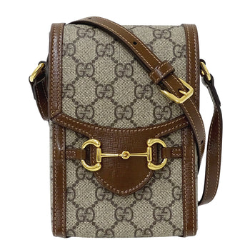 Gucci Gg Supreme Horsebit 1955 Mini Bag (625615) - Women'S Shoulder Pouch
