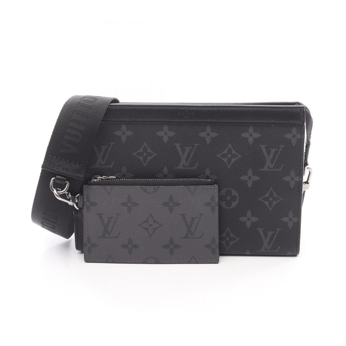 Louis Vuitton Gaston Wearable Wallet Shoulder Bag In Coated Canvas Monogram Eclipse Reverse