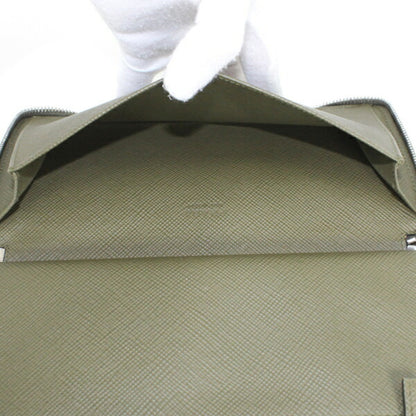 Prada Khaki Saffiano Long Wallet