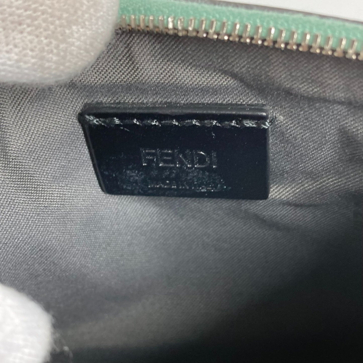 Fendi 8Bs007 Coin Purse Wallet Pouch Green