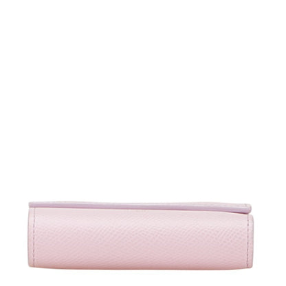 Celine Small Trifold Wallet In Pink Leather