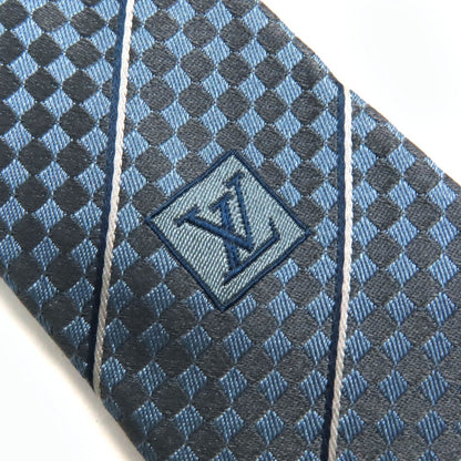 Louis Vuitton Cravate Ex M67978 100% Silk Checkered Tie