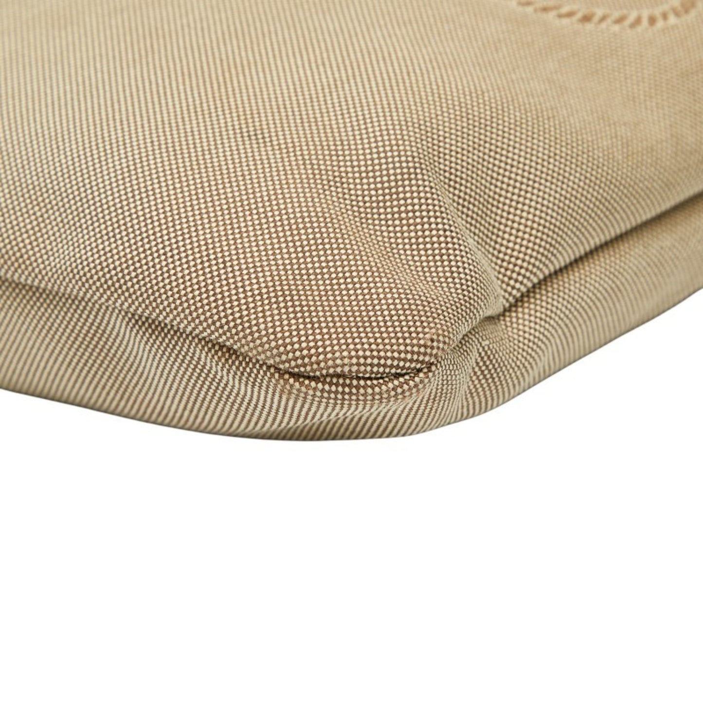 Prada Logo Jacquard Shoulder Bag Bt0551 Beige Brown Canvas Leather