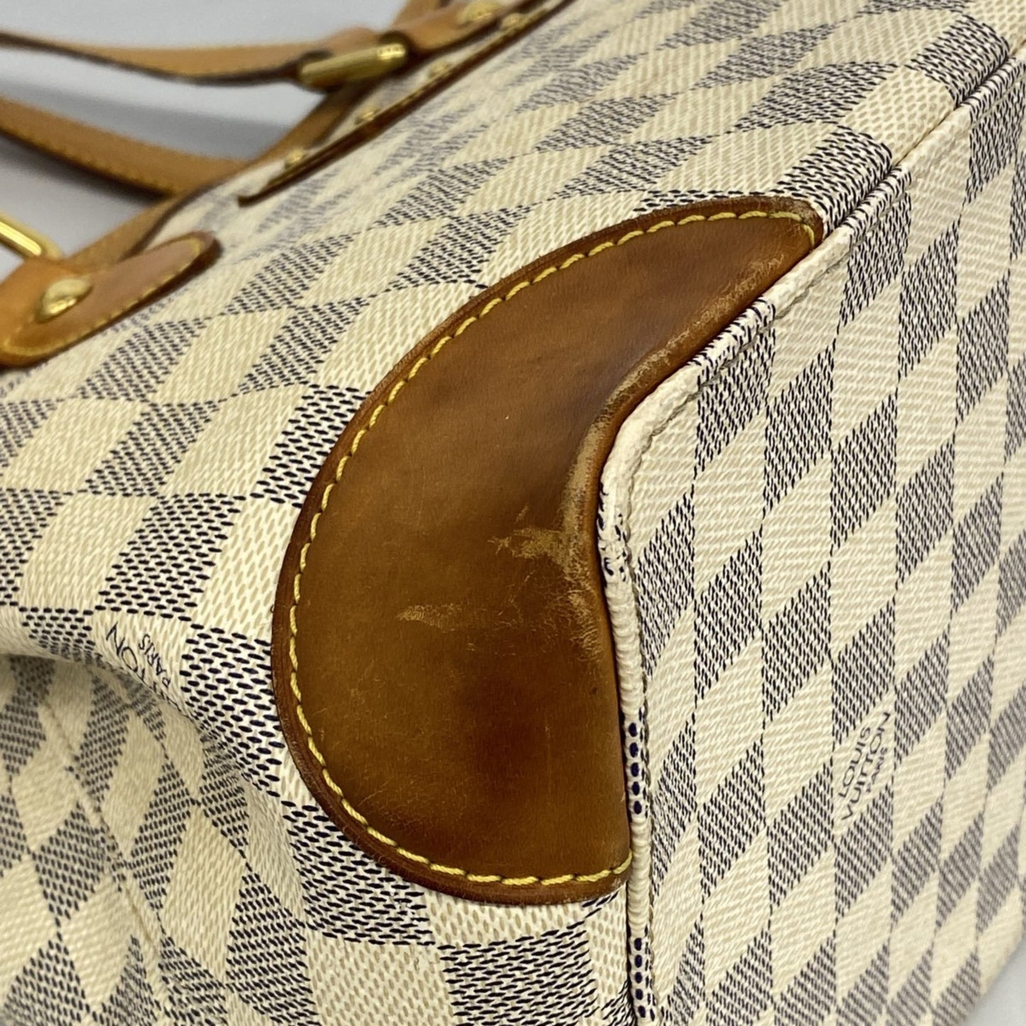 Louis Vuitton Damier Azur Hampstead Pm Tote Bag N51207 White