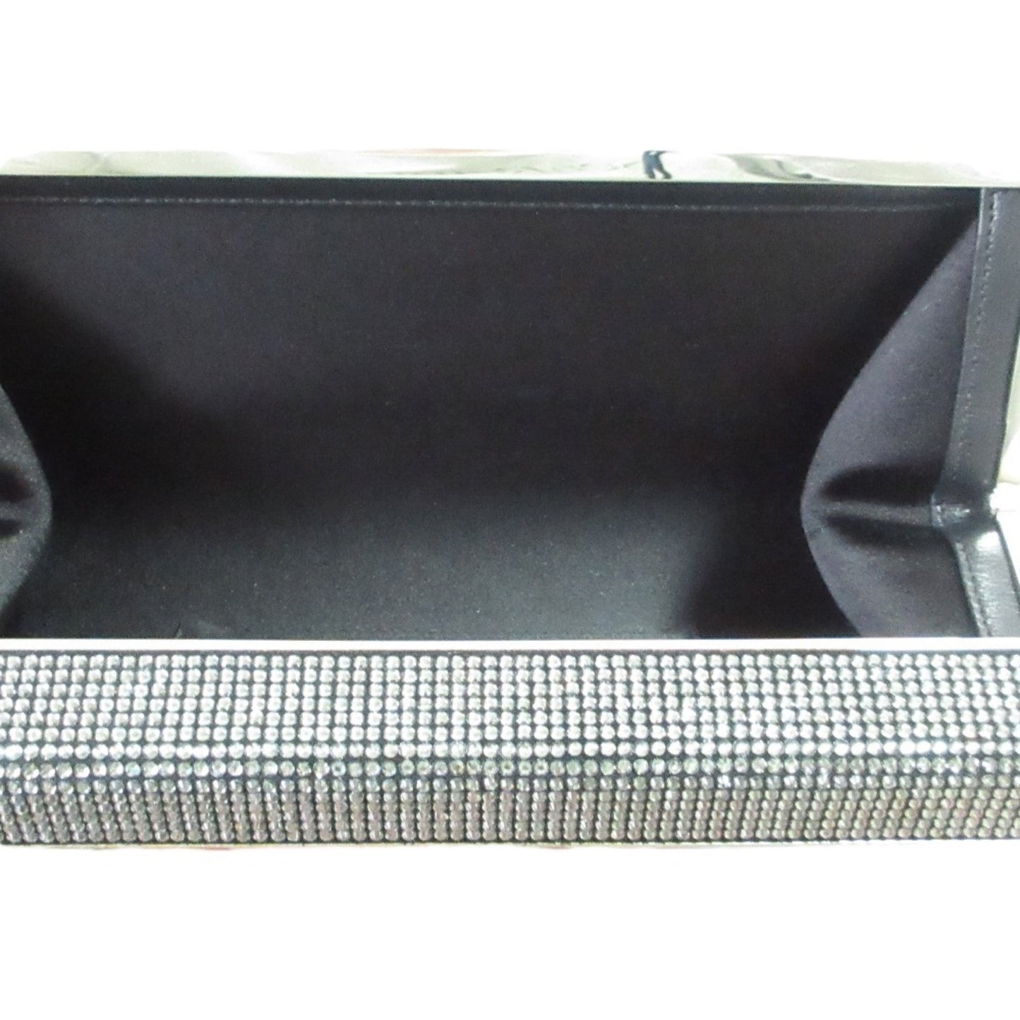 Jimmy Choo Cayla Leather Rhinestone Clutch Bag