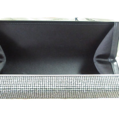 Jimmy Choo Cayla Leather Rhinestone Clutch Bag